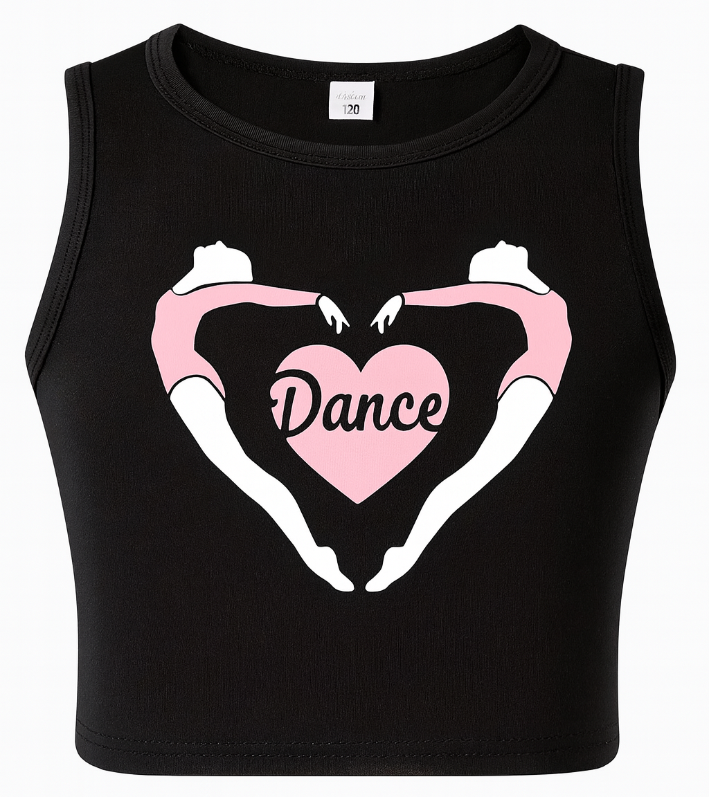 "I Heart Dance" Cropped Tank