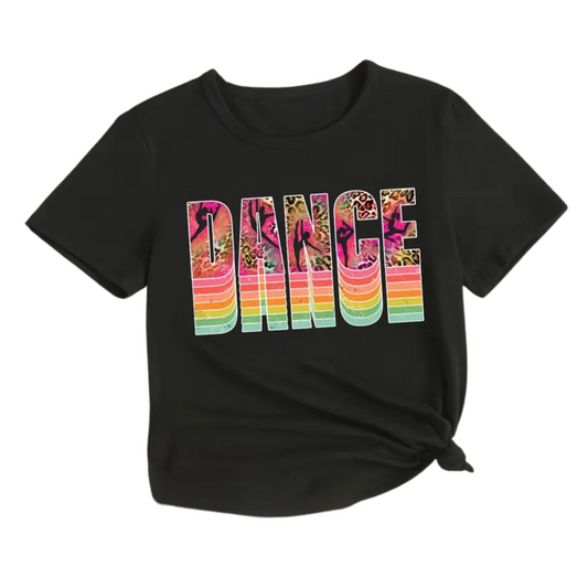 Rainbow Layered "Dance" Tee