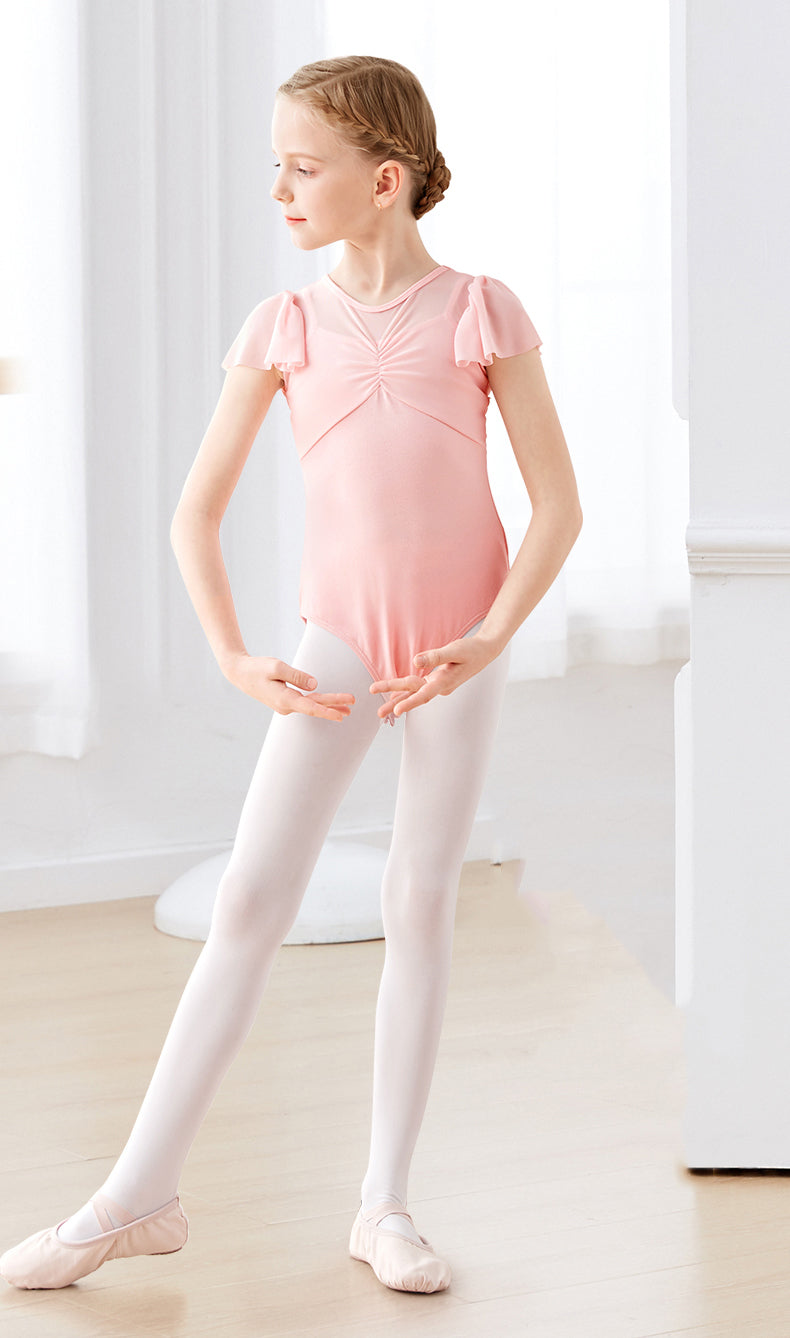 Girls Flutter Sleeve Leotard