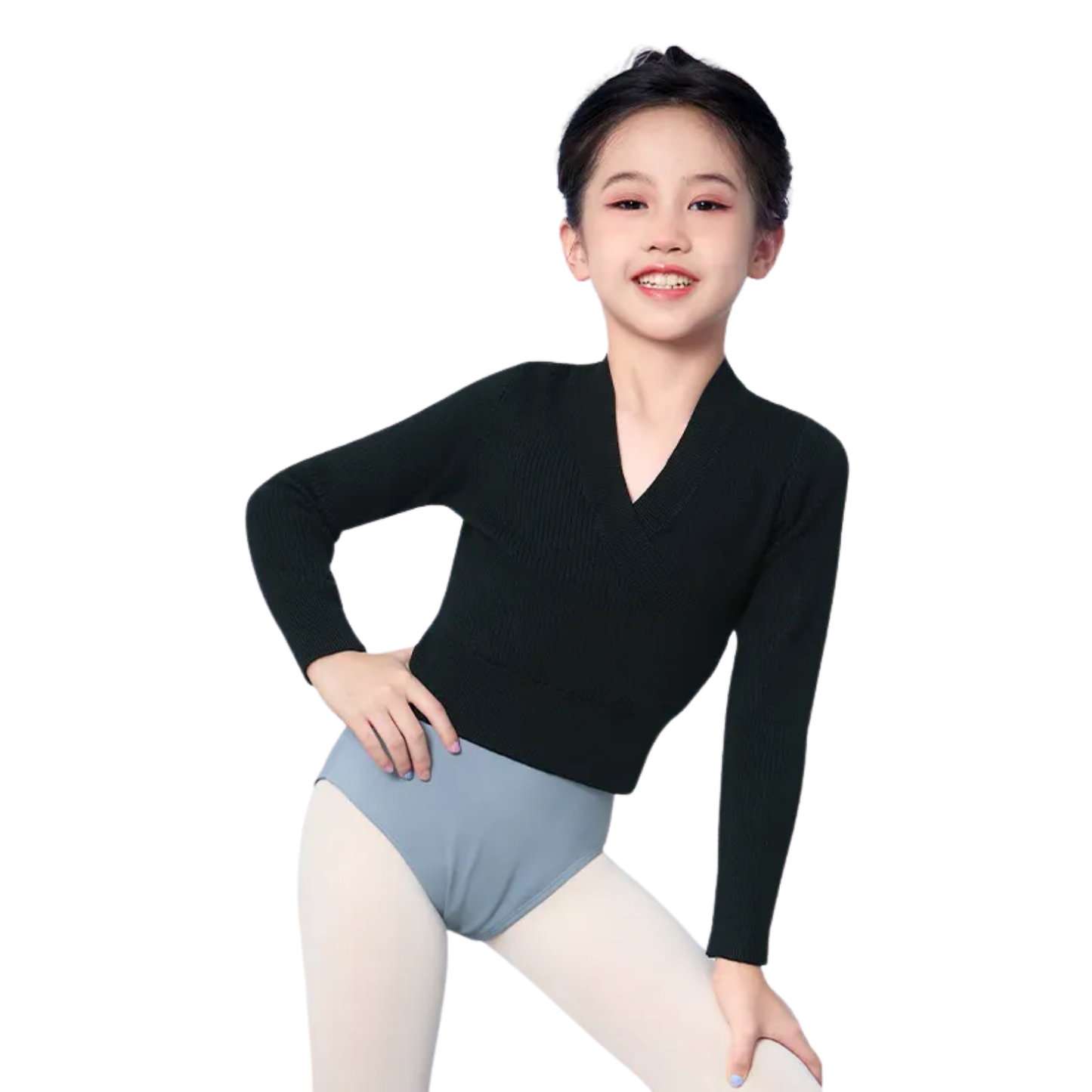 Girls' Pullover Wrap Sweater