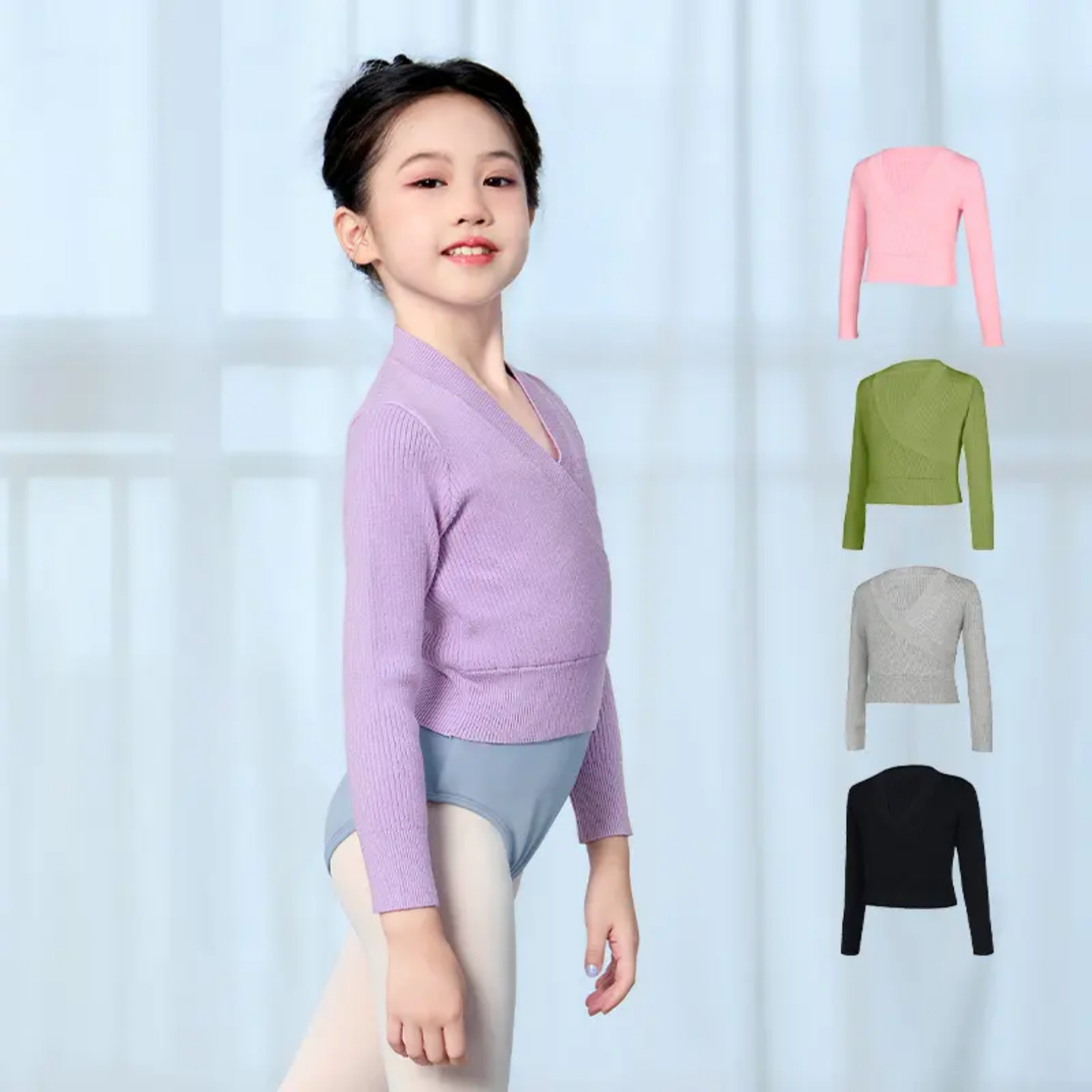 Girls' Pullover Wrap Sweater