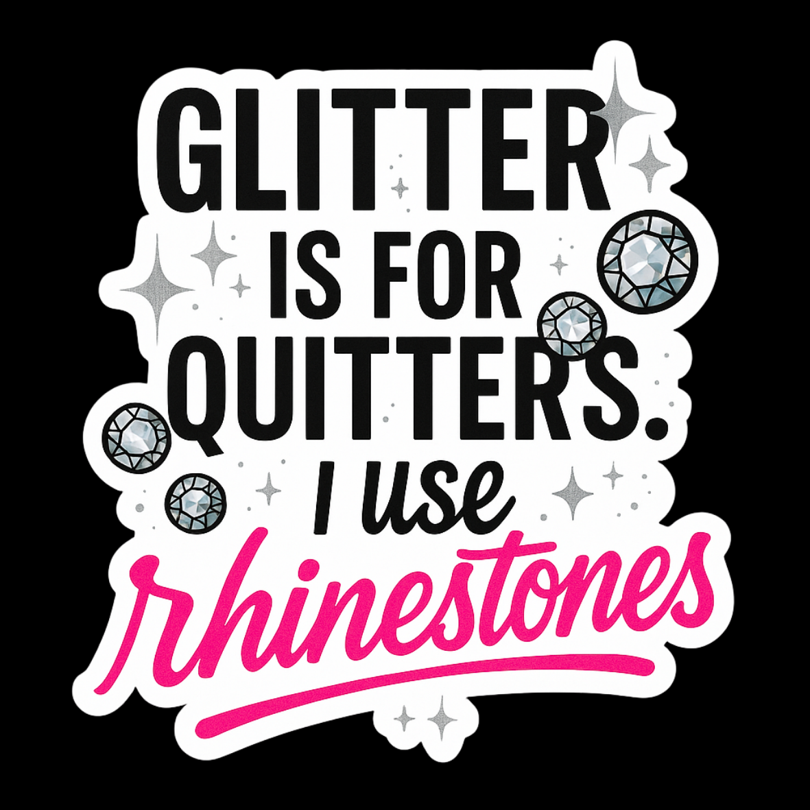 "Punny" Rhinestone Stickers