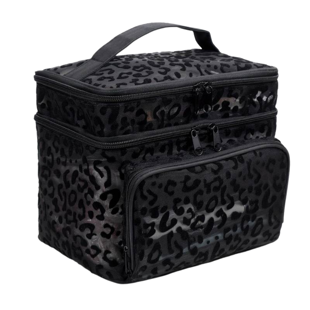 Leopard Print Makeup Bag