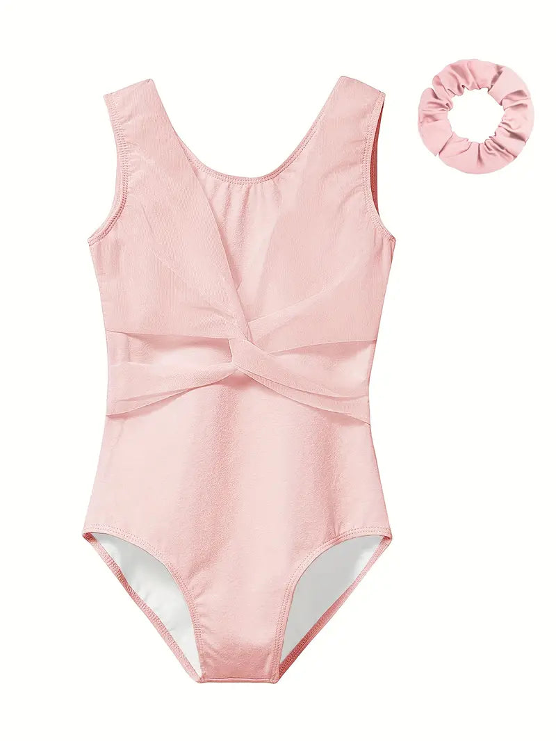 Mesh Twist Front Leotard