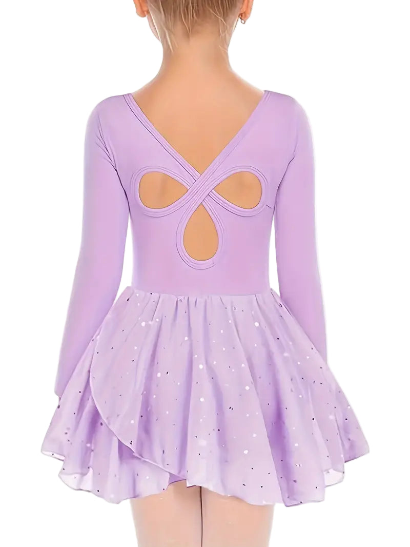 Butterfly Back Sequin Skirted Leotard