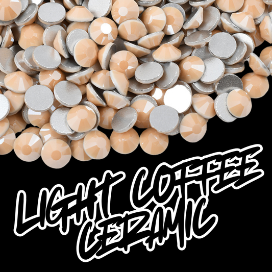 202 Lt. Coffee Ceramic - Premium Rhinestones