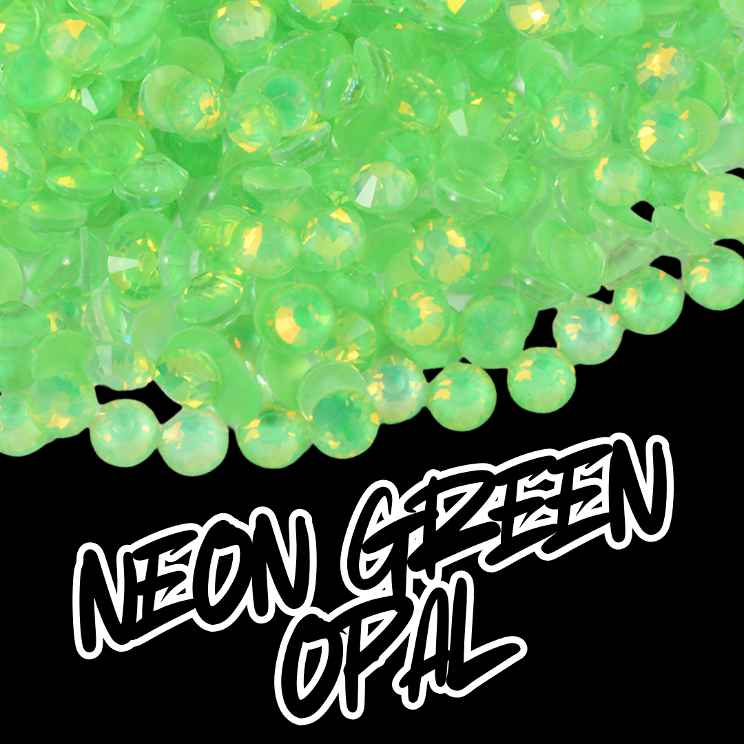 216 Neon Green Opal - Premium Rhinestones