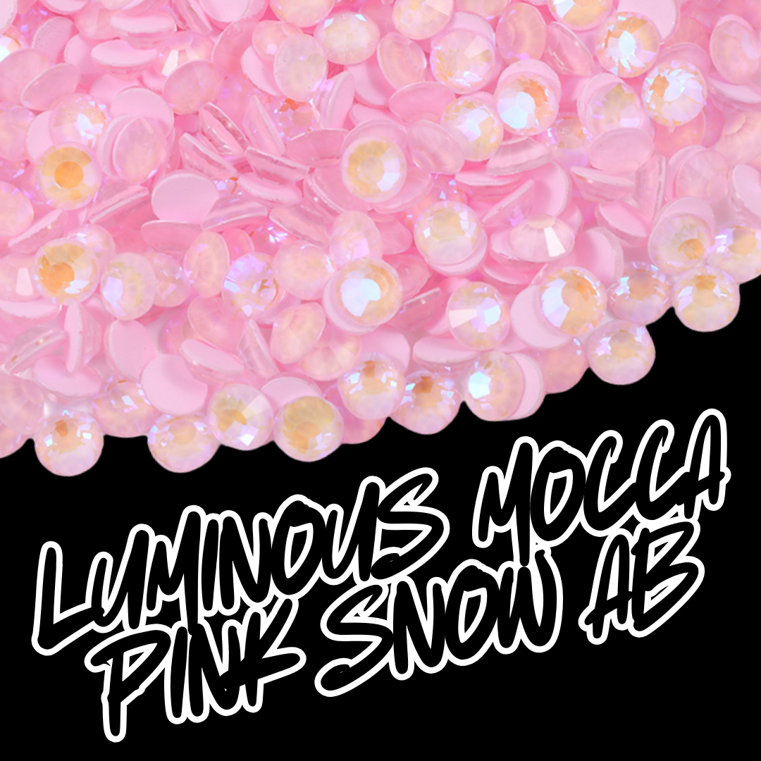 225 Luminous Mocca Pink Snow AB - Premium Rhinestones