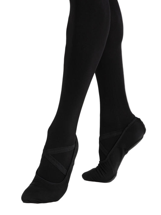 Hanami Split Sole Canvas Ballet Shoe (BLACK)