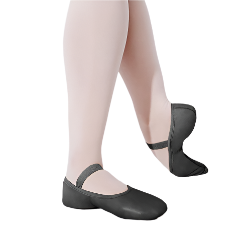 Lily Leather Ballet Slipper Black