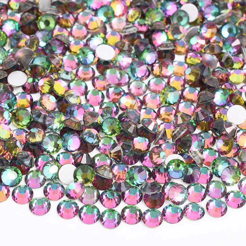 046 Green Flame - Premium Glass Crystal Flatback Rhinestones