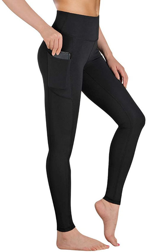 Danna Quick Dry Workout Sports Tights with Pocket (Black Grey