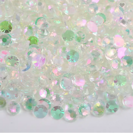 125 Polar Light Pink Green - Premium Glass Crystal Flatback Rhinestones