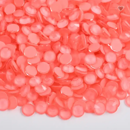 127 Neon Coral Pink - Premium Rhinestones