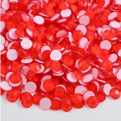 132 Neon Red - Premium Rhinestones