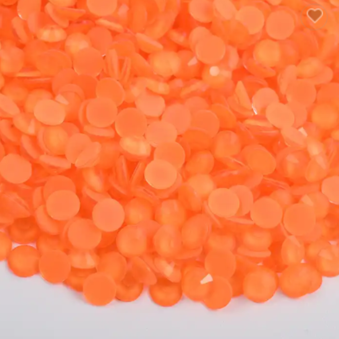 138 Neon Pure Orange - Premium Glass Crystal Flatback Rhinestones