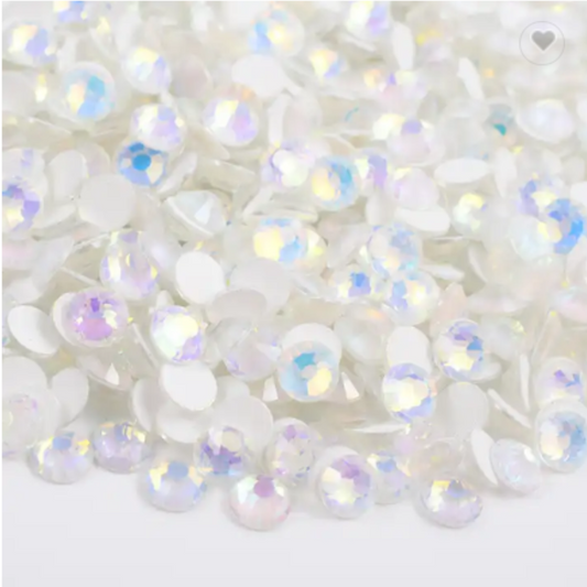 142 Luminous White Opal - Premium Glass Crystal Flatback Rhinestones