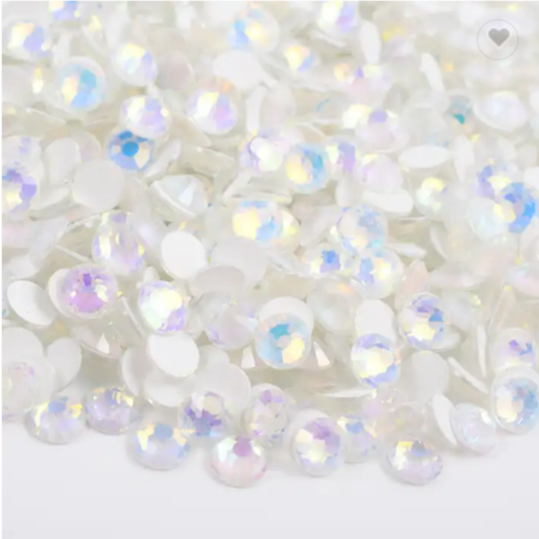 142 Luminous White Opal - Premium Glass Crystal Flatback Rhinestones