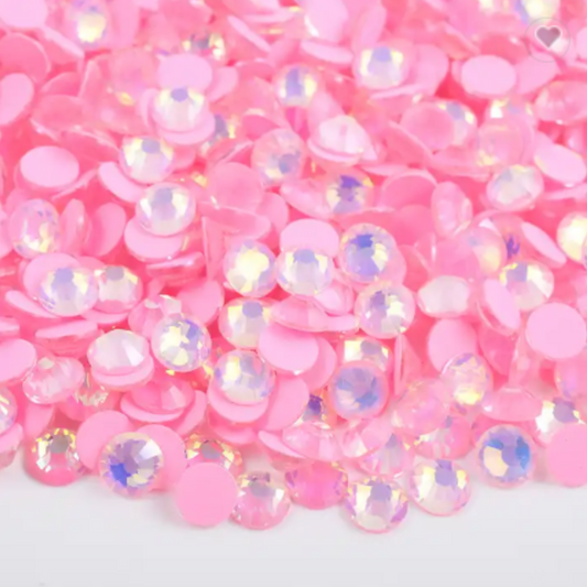 145 Luminous Pink Opal - Premium Glass Crystal Flatback Rhinestones