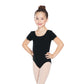 Seamless Short Sleeve Scoop Neck Leotard