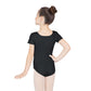 Seamless Short Sleeve Scoop Neck Leotard