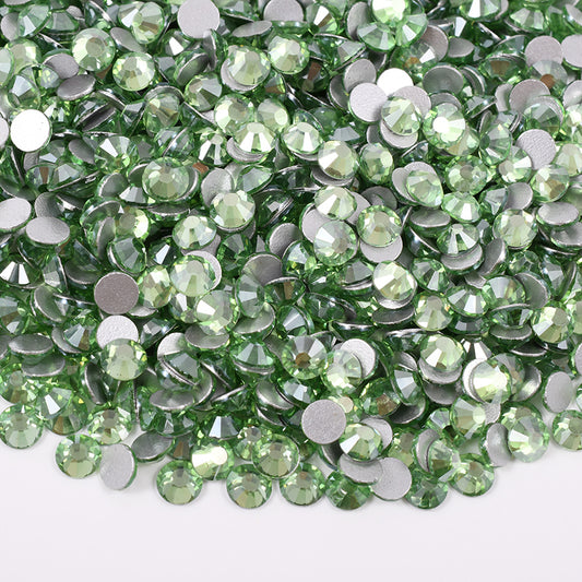 284 Lt.Emerald Satin - Premium Rhinestones