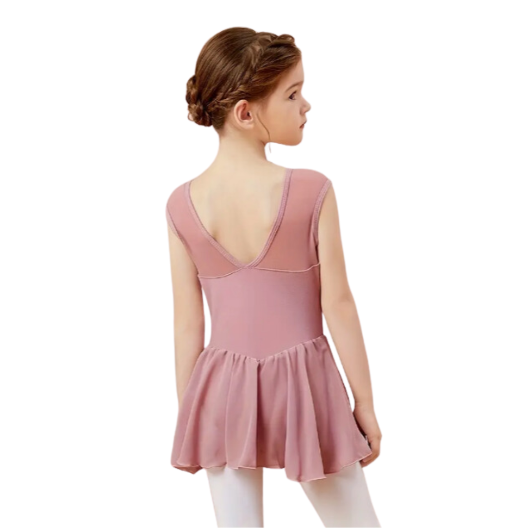 Girls Cap Sleeve Skirted Leotard