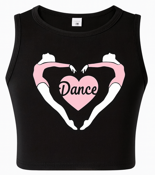 "I Heart Dance" Cropped Tank