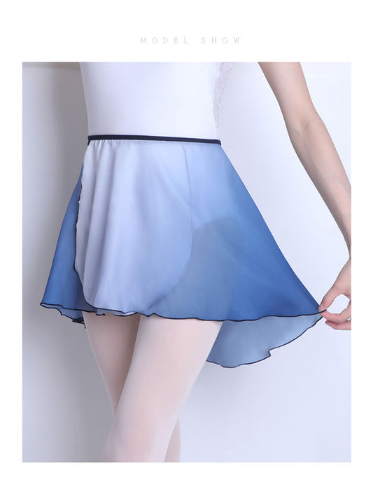 Blue Ombre Wrap Skirt
