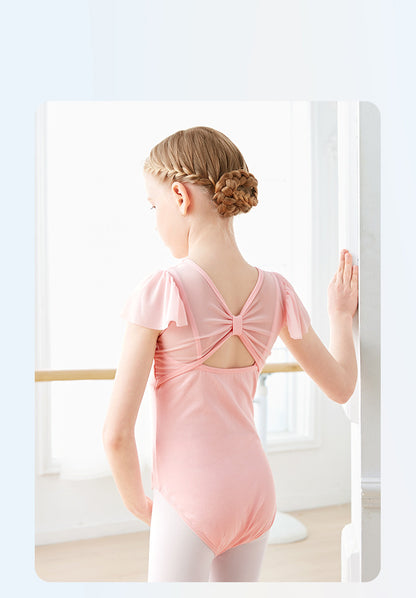 Girls Flutter Sleeve Leotard