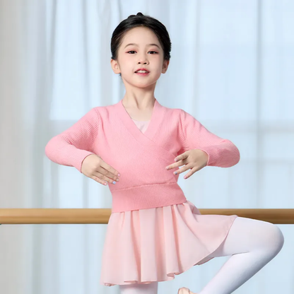 Girls' Pullover Wrap Sweater