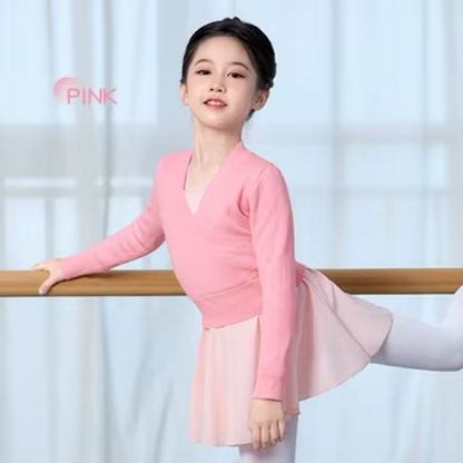 Girls' Pullover Wrap Sweater