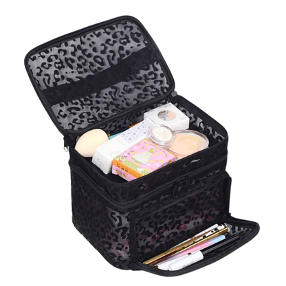 Leopard Print Makeup Bag