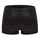 Solid Black Metallic Hot Shorts