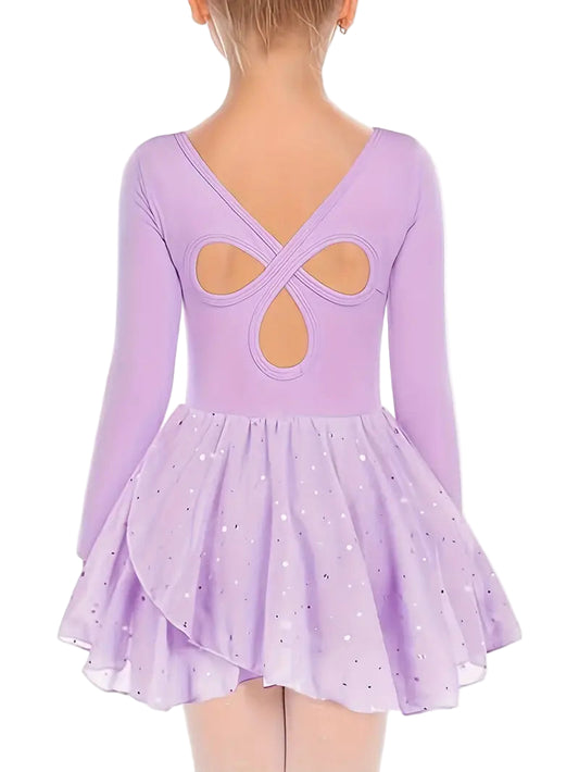 Butterfly Back Sequin Skirted Leotard