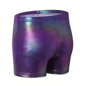 Rainbow Dark Metallic Shorts