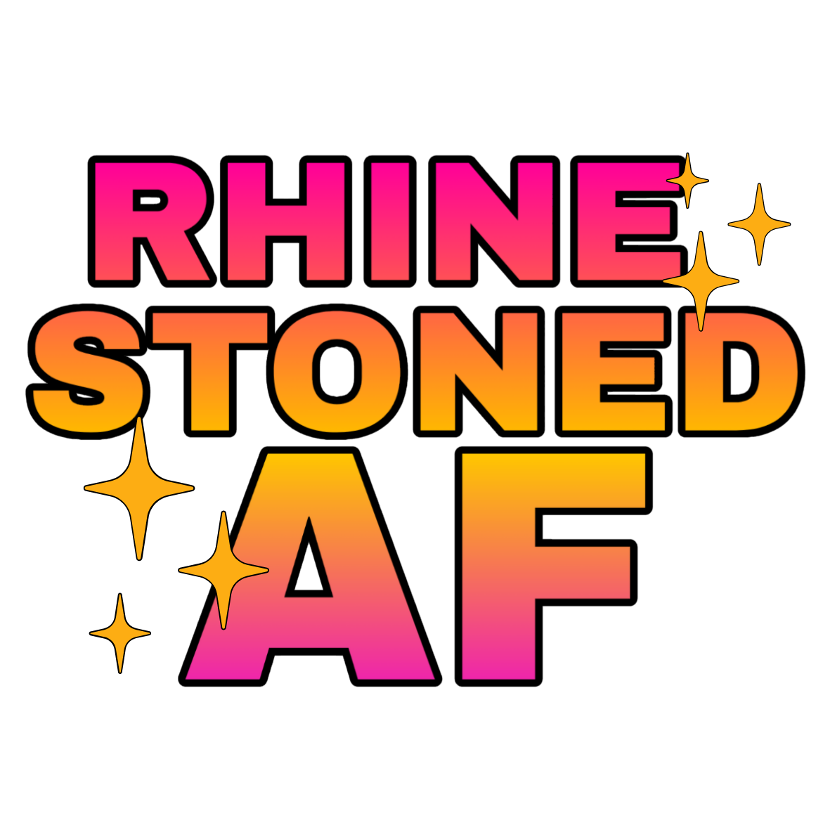 "Punny" Rhinestone Stickers