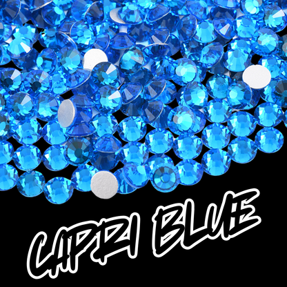 017 Capri Blue - Premium Rhinestones