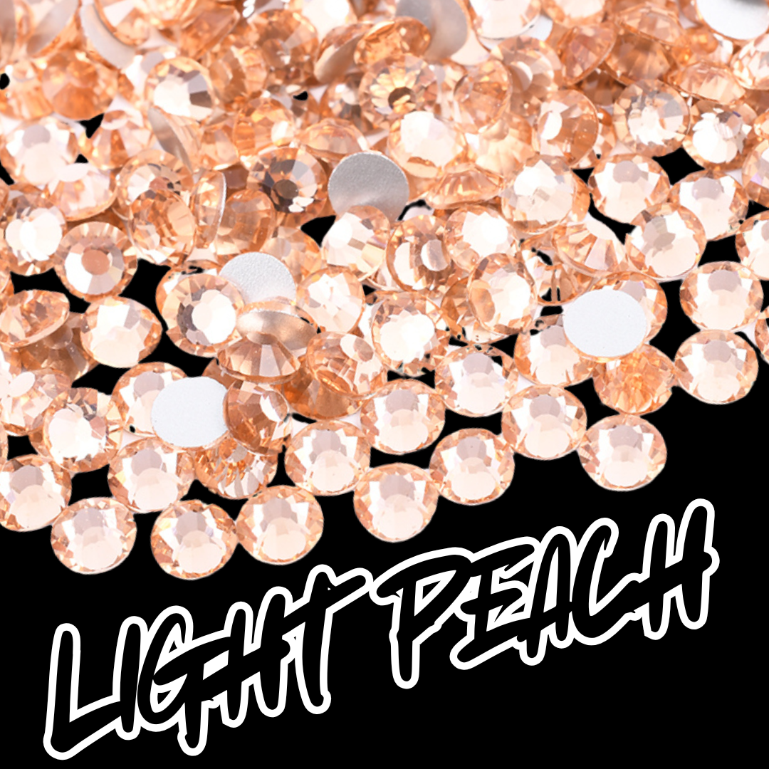 026 Lt. Peach - Premium Rhinestones