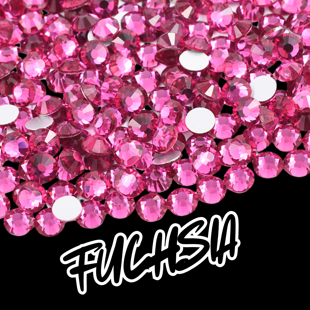 034 Fuchsia - Premium Rhinestones