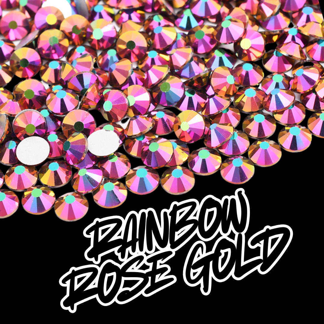 048 Rainbow Rose Gold - Premium Rhinestones