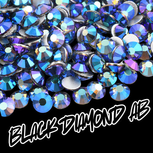 077 Black Diamond AB - Premium Rhinestones