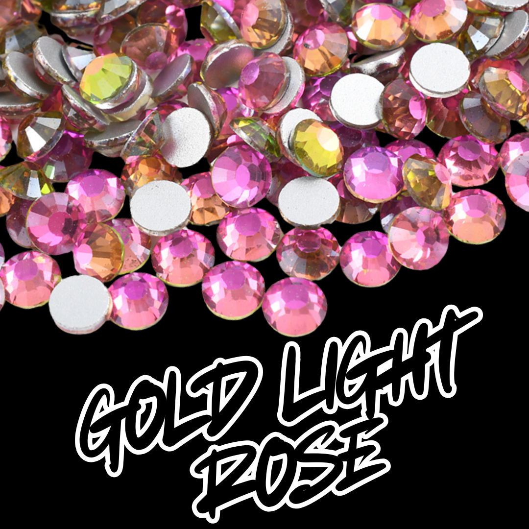 081 Gold Lt. Rose - Premium Rhinestones