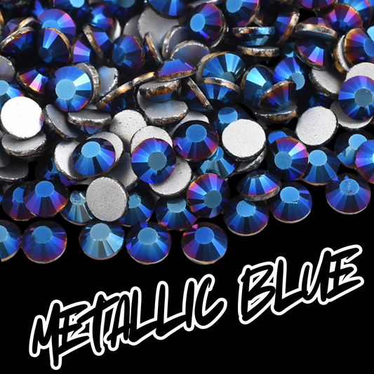 085 Metallic Blue - Premium Rhinestones