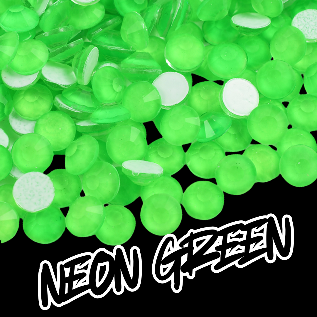 099 Neon Green - Premium Rhinestones