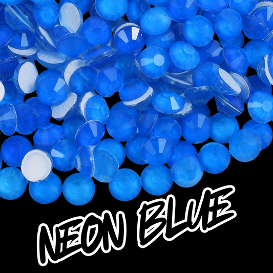 100 Neon Blue - Premium Rhinestones