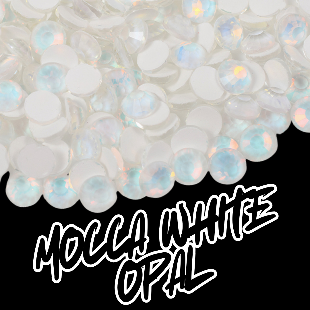 174 Mocca White Opal - Premium Rhinestones
