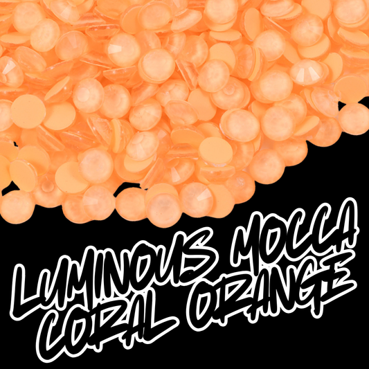 228 Luminous Mocca Coral Orange - Premium Rhinestones