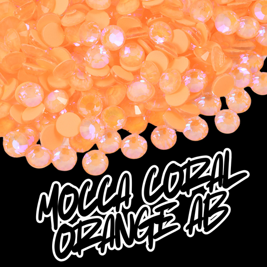 229 Luminous Mocca Coral Orange AB - Premium Rhinestones