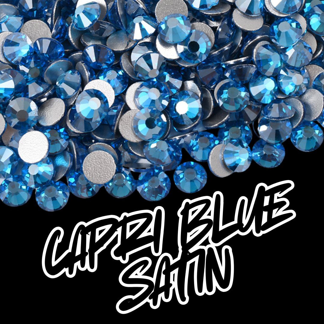 280 Capri Blue Satin - Premium Rhinestones